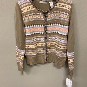 Crazy Horse/ Liz Claiborne cardigan sweater nwt XL